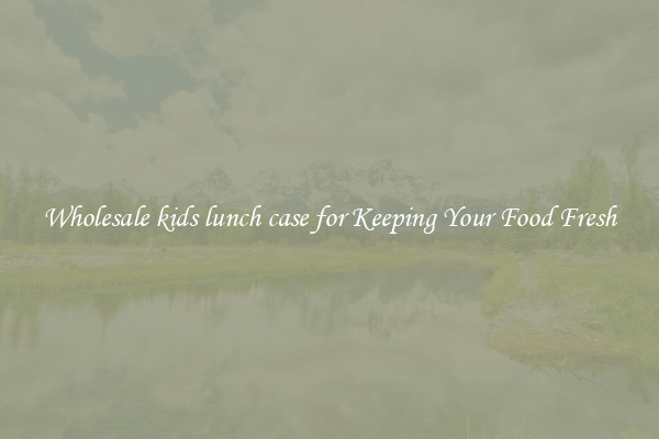 Wholesale kids lunch case for Keeping Your Food Fresh