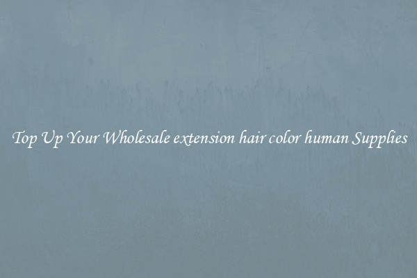 Top Up Your Wholesale extension hair color human Supplies