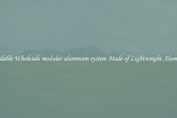 Affordable Wholesale modular aluminum system Made of Lightweight Aluminum 