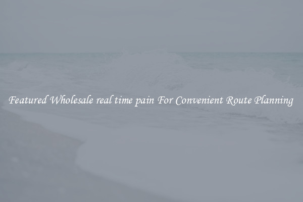 Featured Wholesale real time pain For Convenient Route Planning 