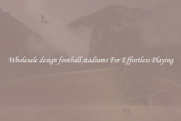 Wholesale design football stadiums For Effortless Playing