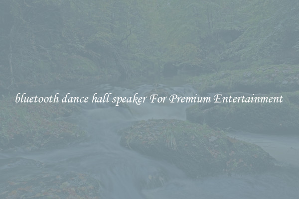 bluetooth dance hall speaker For Premium Entertainment 