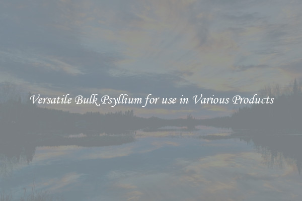 Versatile Bulk Psyllium for use in Various Products