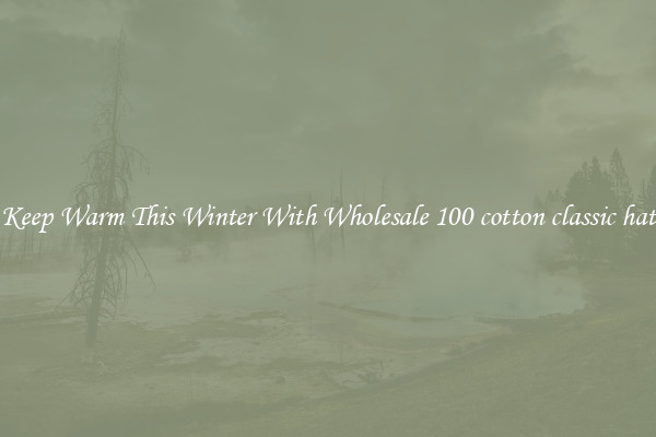 Keep Warm This Winter With Wholesale 100 cotton classic hat