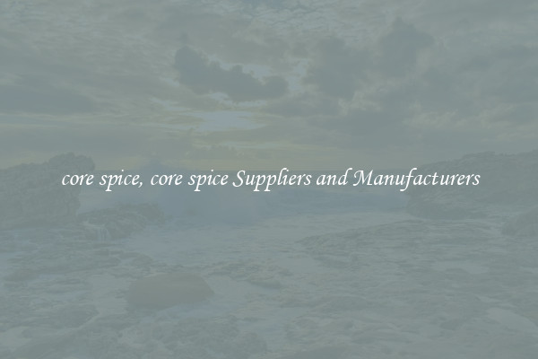 core spice, core spice Suppliers and Manufacturers