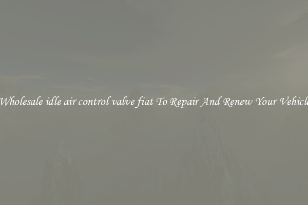 Wholesale idle air control valve fiat To Repair And Renew Your Vehicle
