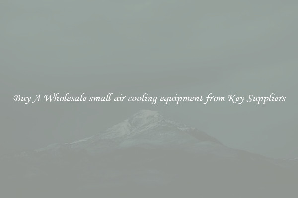 Buy A Wholesale small air cooling equipment from Key Suppliers
