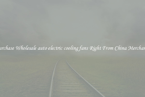 Purchase Wholesale auto electric cooling fans Right From China Merchants