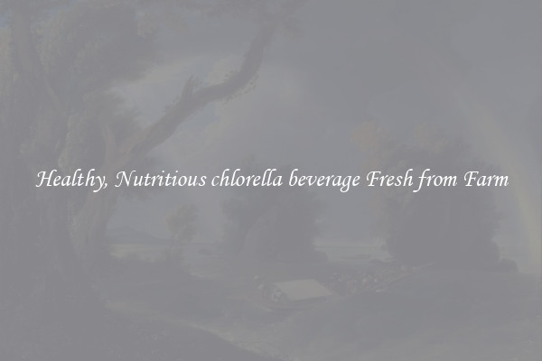 Healthy, Nutritious chlorella beverage Fresh from Farm
